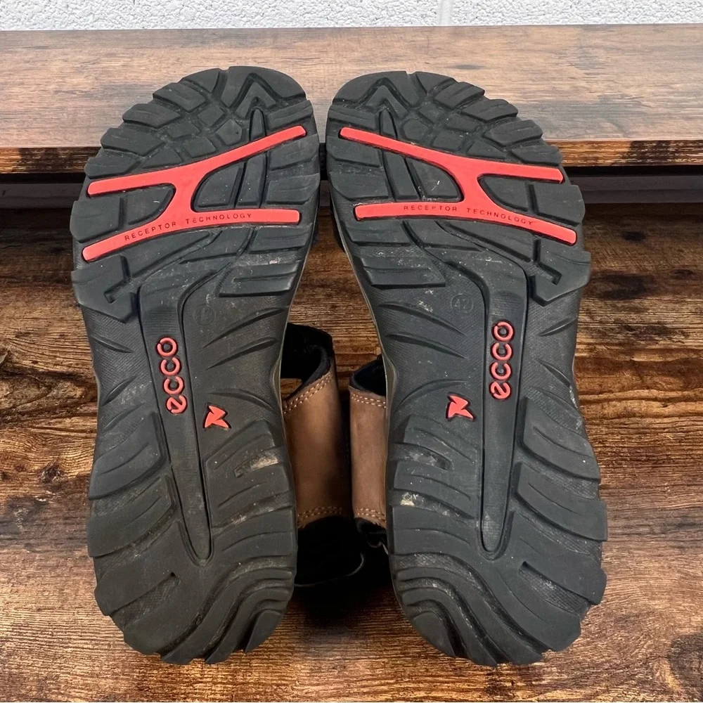 Ecco‎ Sandals Mens Hiking Walking Outdoors Brown Adjustable EU42 US 8/8.5